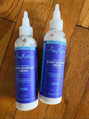 (2) Shea Moisture Aloe Butter Scalp Moisture Cream - 4 Fl oz NEW